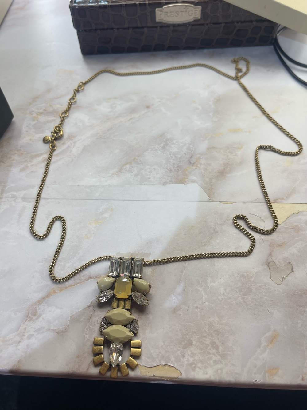 J. Crew Gold-Tone Yellow Statement Necklace